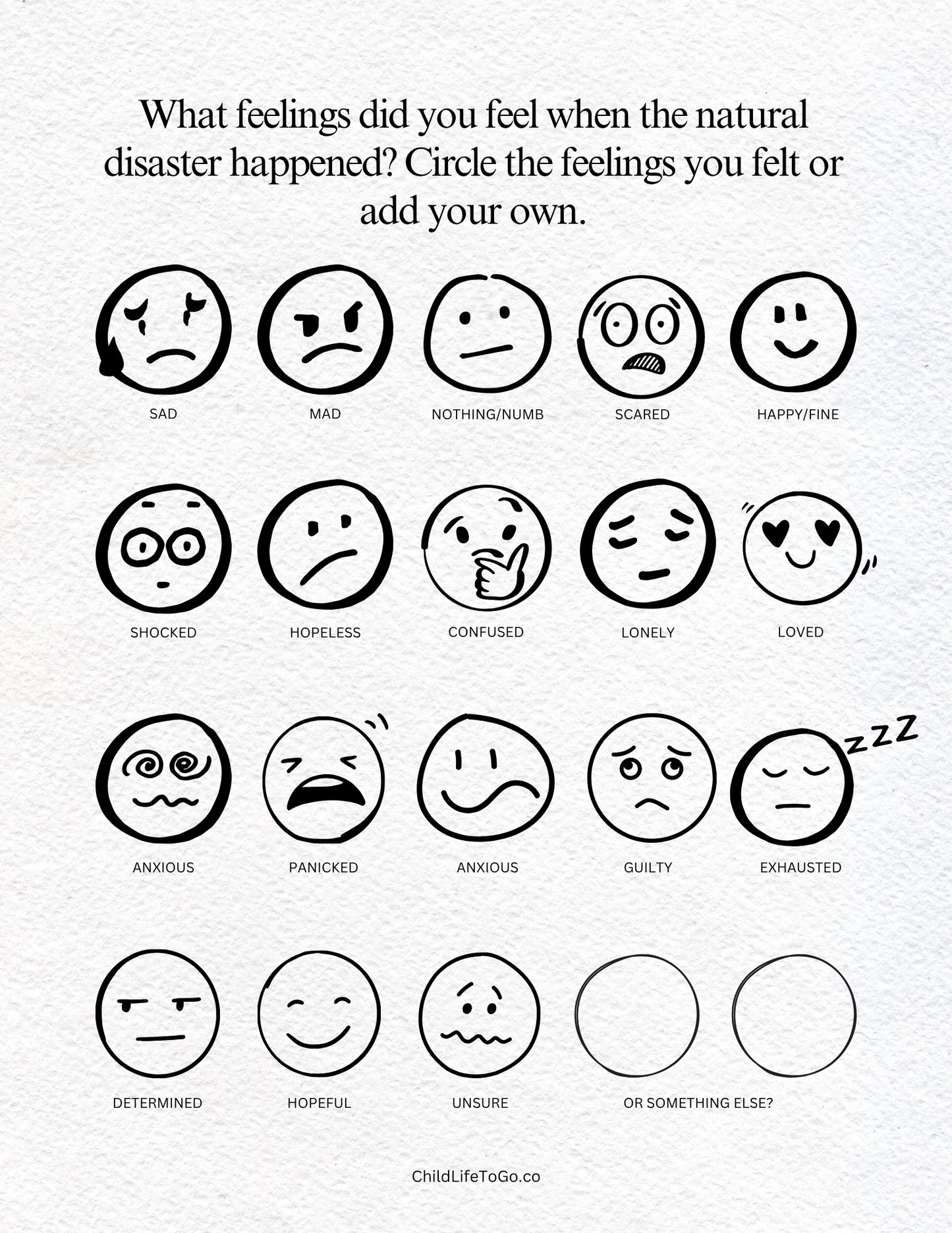My Brave Book: Activity Journal for Kids to Find Hope After a Natural Disaster (Digital Download)