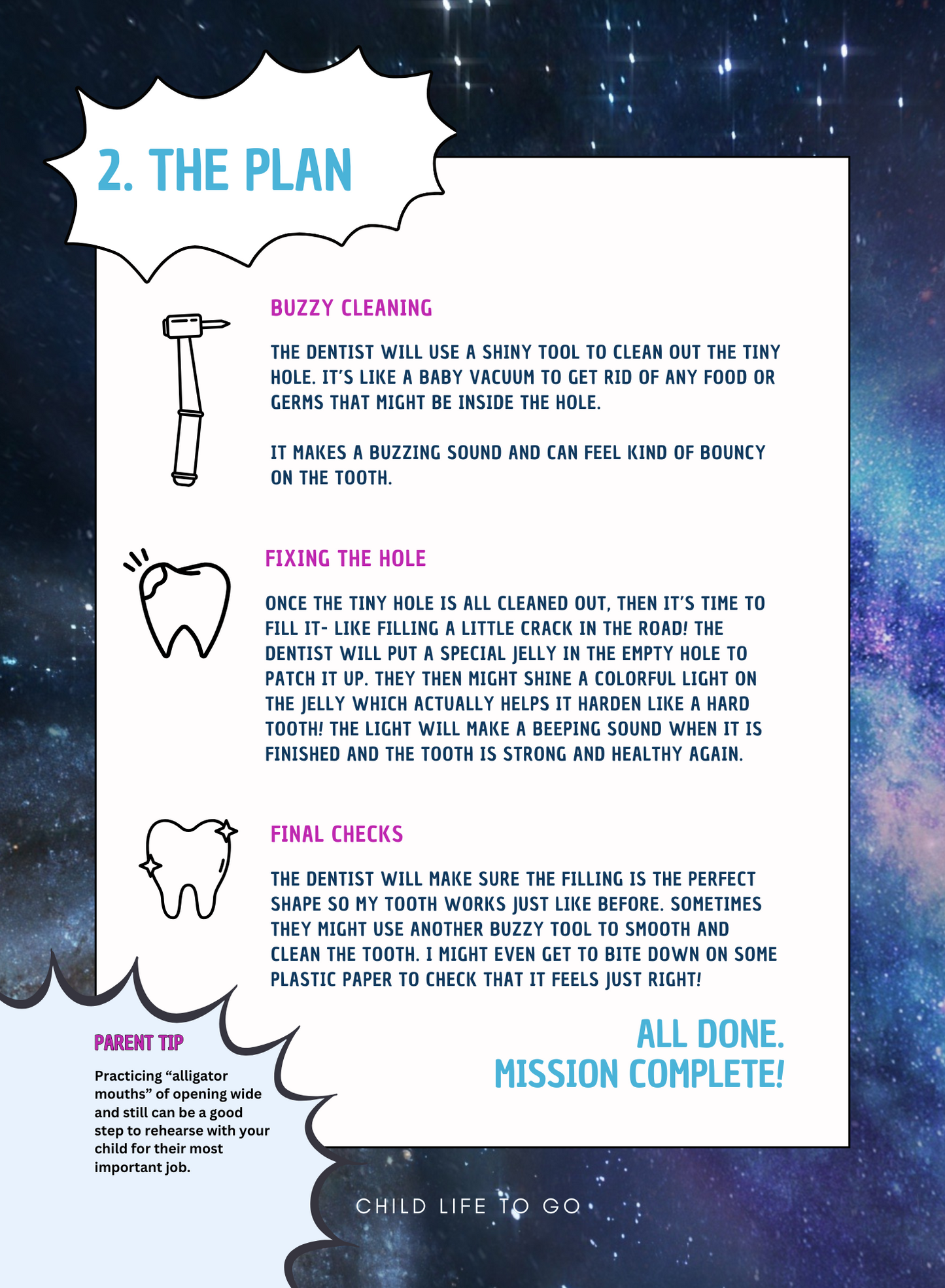 My Blast Off to the Dentist: A Preparation Activity Guide for Kids (Digital Download)