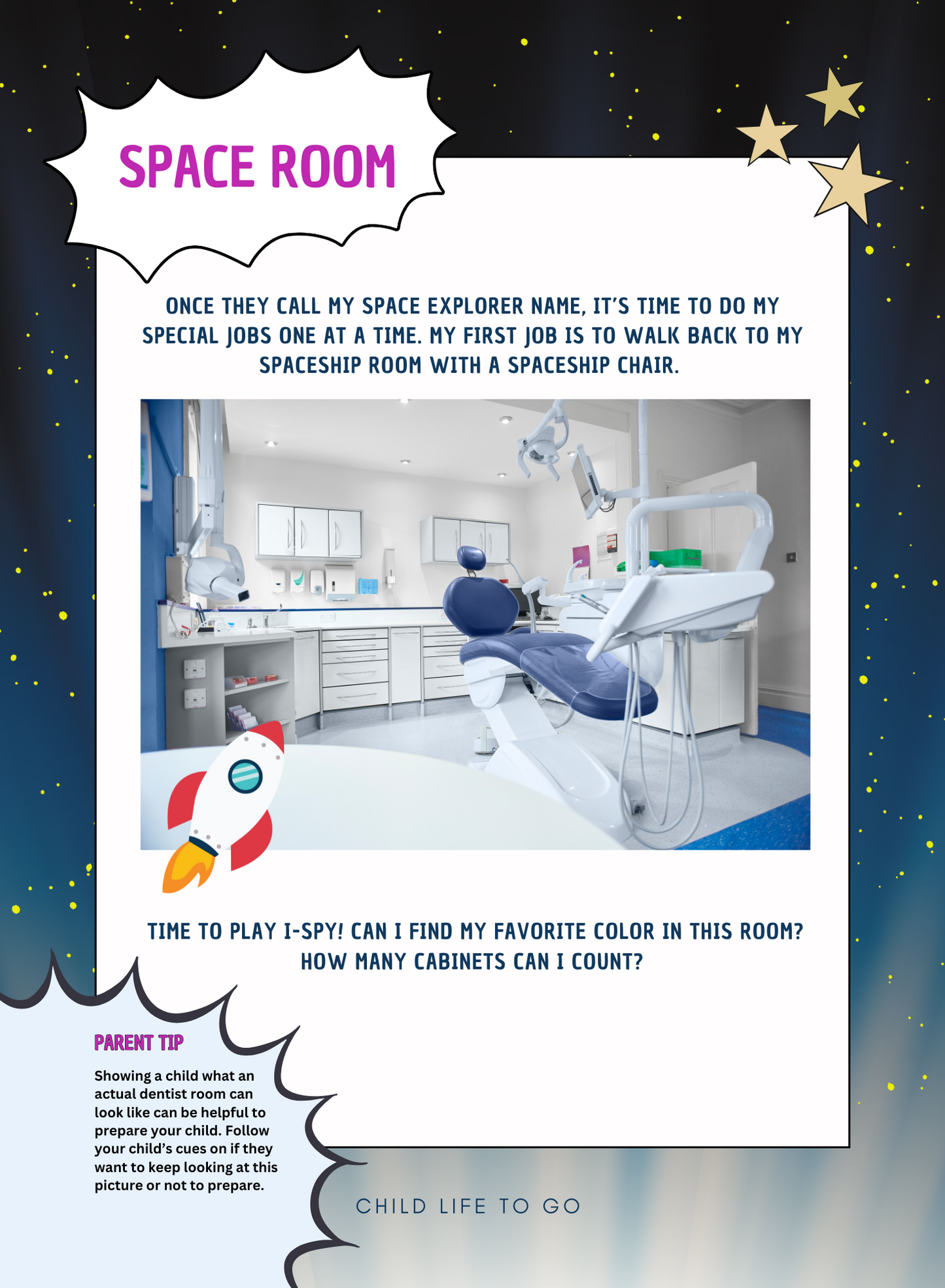 My Blast Off to the Dentist: A Preparation Activity Guide for Kids (Digital Download)