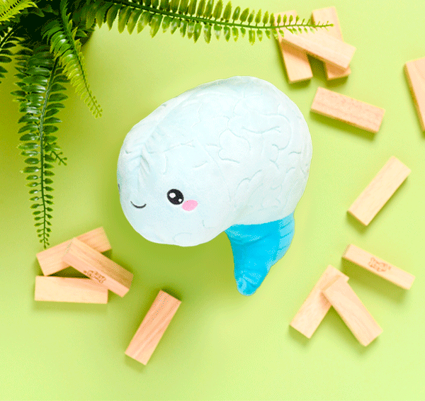 Brain Plush Organ - Nerdbugs Brain Plushie Organ - Love on the brain!