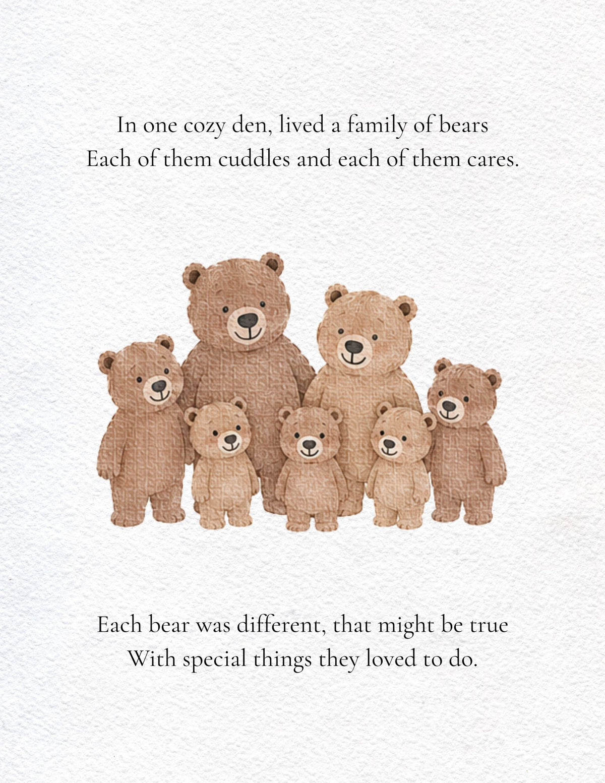 Care for All the Bears: A Story of Down Syndrome