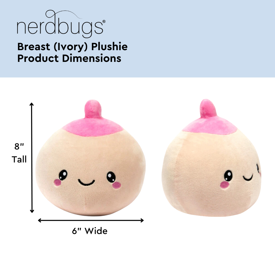 Breast Plush Organ - Nerdbugs Breast Plushie Organ - Breast is yet to come! Ivory/Pink