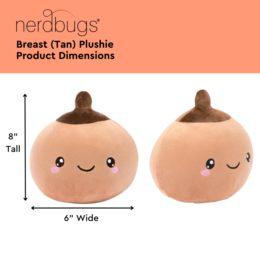 Breast Plush Organ - Nerdbugs Breast Plushie Organ - Breast is yet to come! Brown/Tan