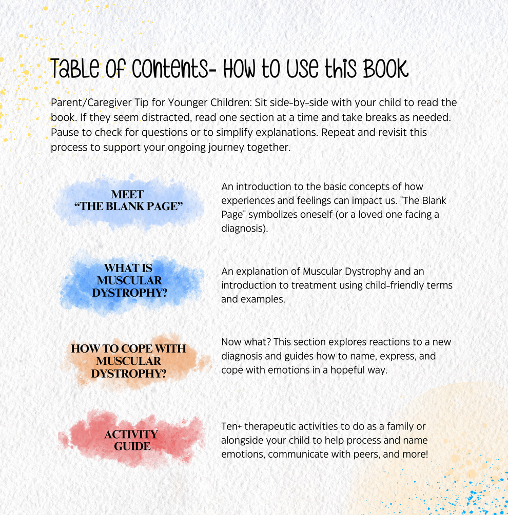 Muscular Dystrophy Education - Blank Page Series – Child Life To Go