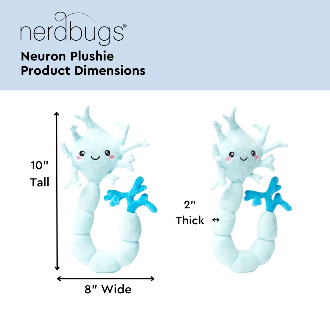 Neuron Plush Organ - Nerdbugs Neuron (Brain Cell) Plushie Organ  - Neuron my mind!