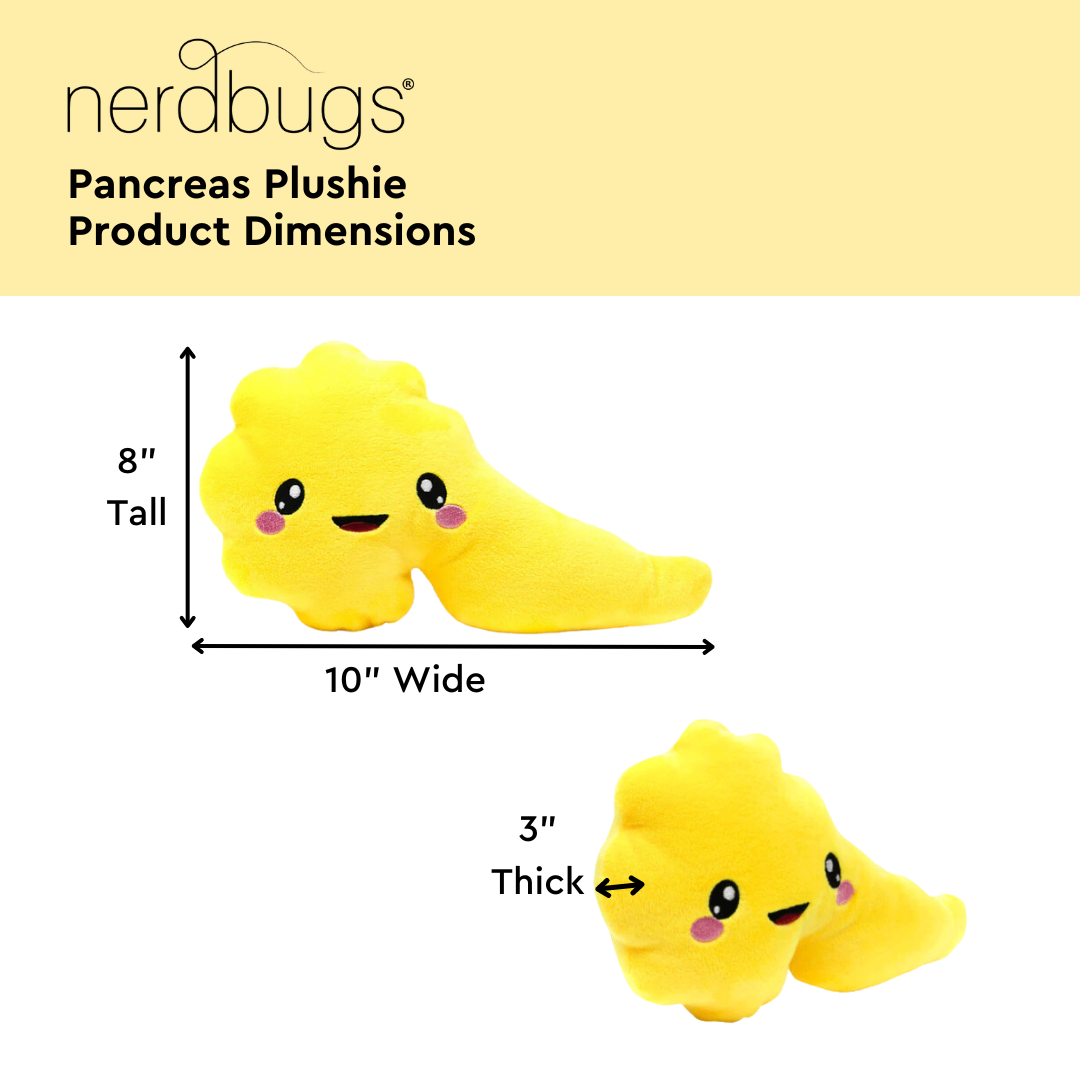 Pancreas Plush Organ - Nerdbugs Pancreas Plushie Organ - Sucrose, yet so far!